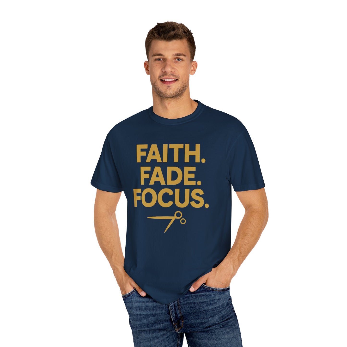Faith Fade Focus Unisex Garment-Dyed T-shirt