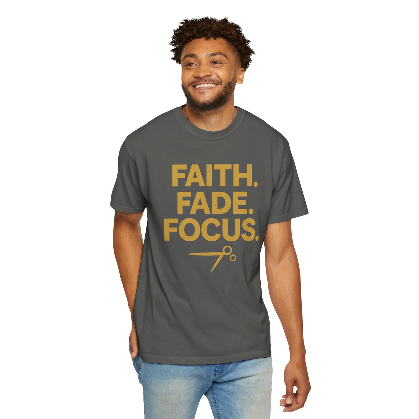 Faith Fade Focus Unisex Garment-Dyed T-shirt
